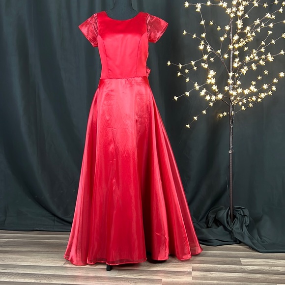 Fire Engine Red Formal Gown - Picture 1 of 9
